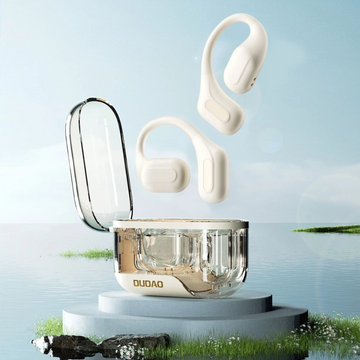 Transparent OpenAir Wireless BT5.3 Bluetooth Earbuds OWS with RGB Lights