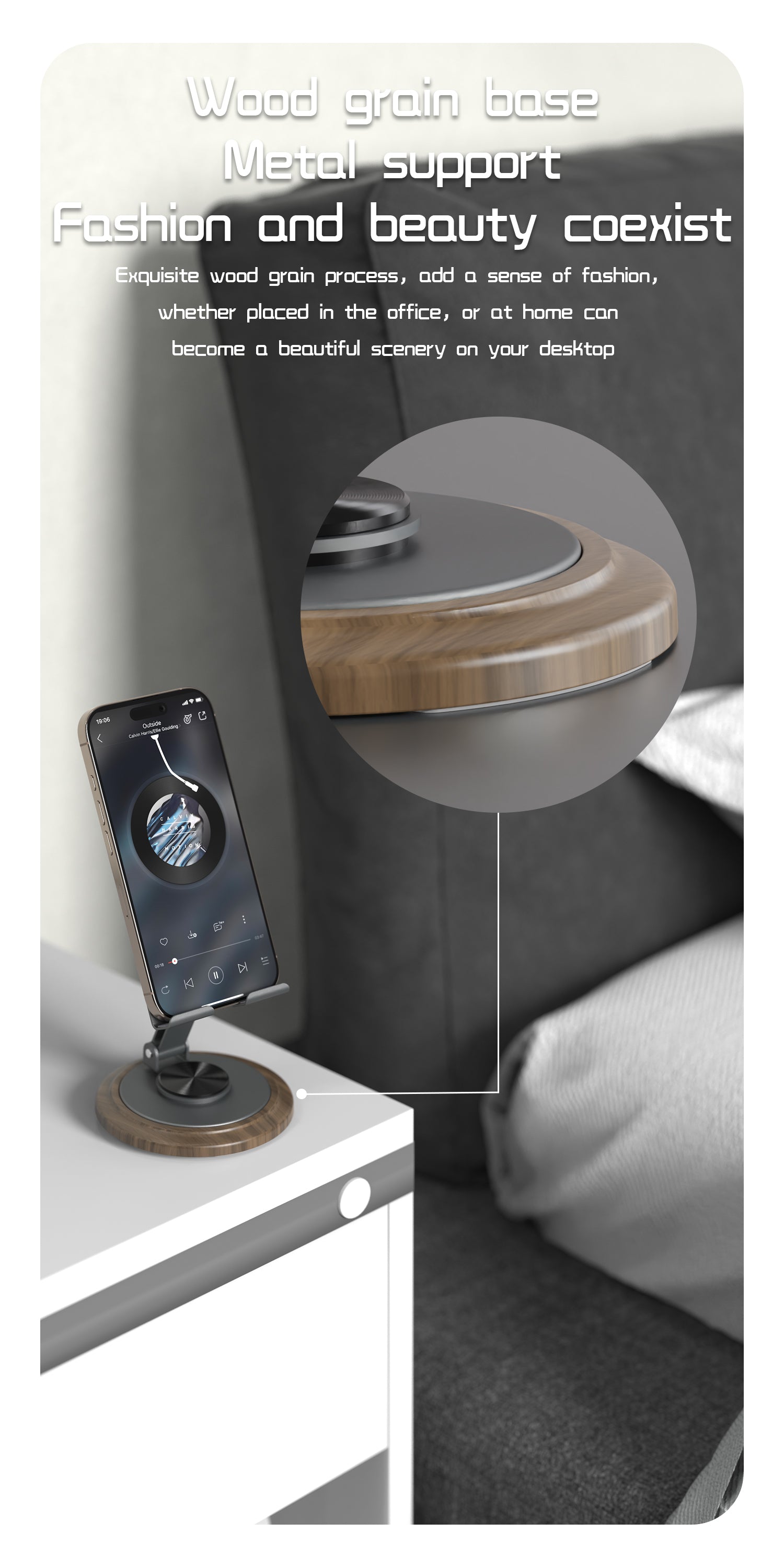 F17M  wooden phone holder