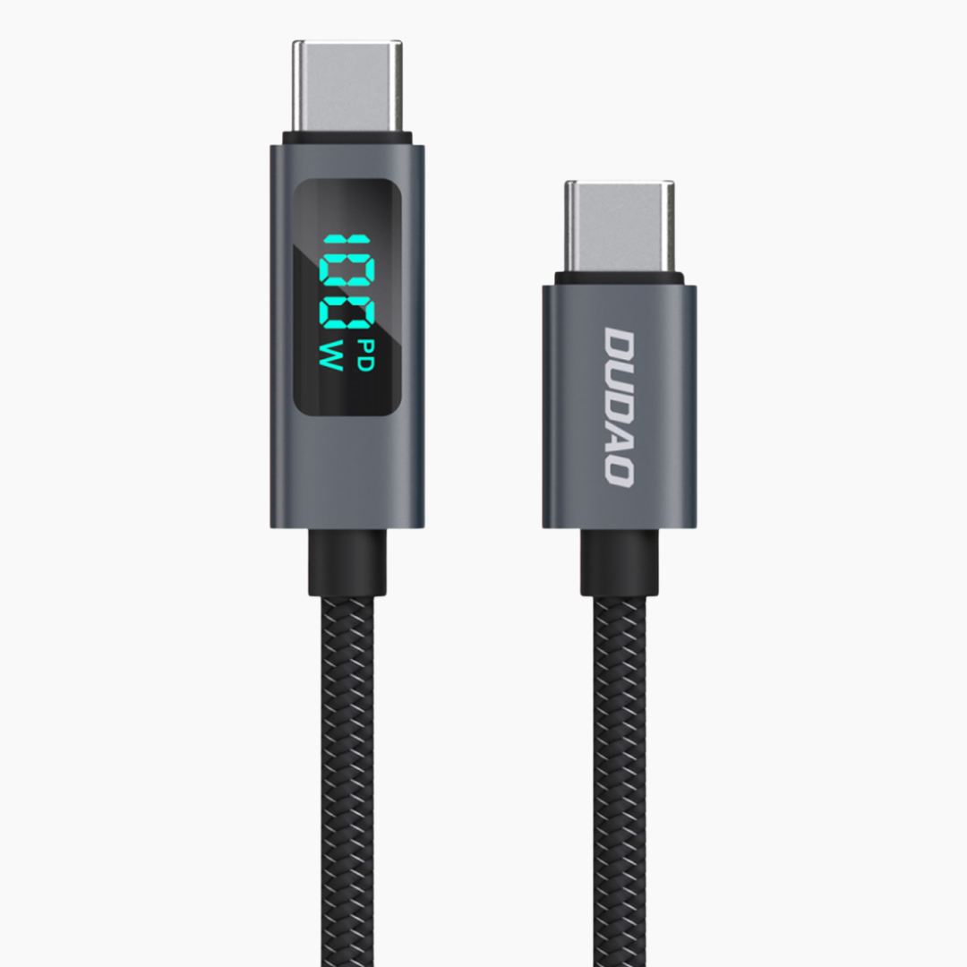 100W/66W Super Fast Charging Type-C Braided Cable with Voltage Digital Display - Dudao India