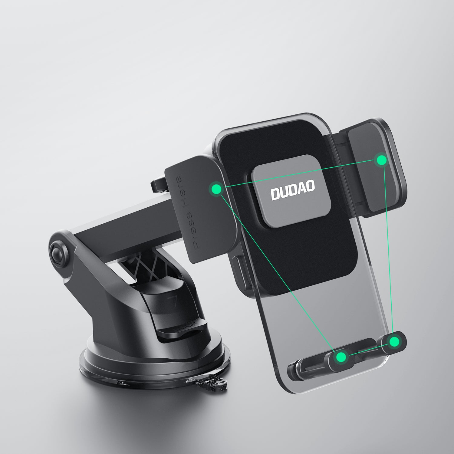 360° Rotatable Car Mobile Phone Suction Holder for Dashboard/ Windshield - Dudao India